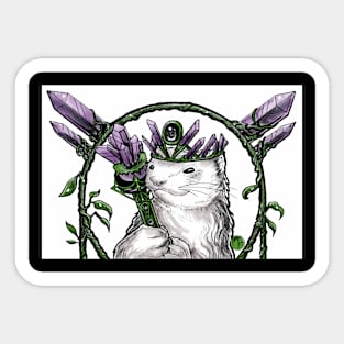 Crystal Queen Ferret Sticker